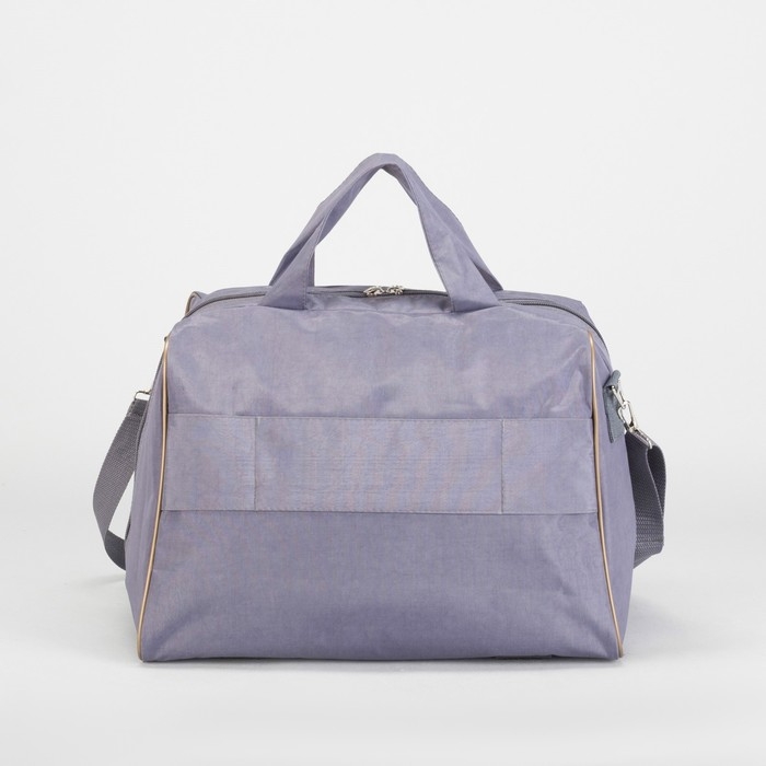 Чемодан малый 20" с сумкой, отдел на молнии, наружный карман, цвет серый