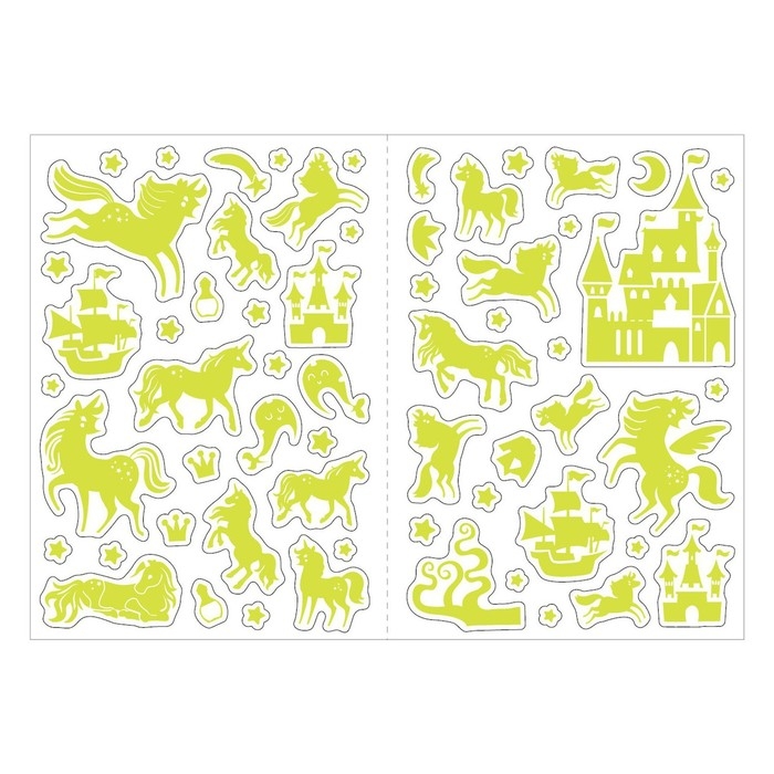 Книга со светящимися наклейками &laquo;Страна чудес&raquo;, 60 наклеек, 4 стр.