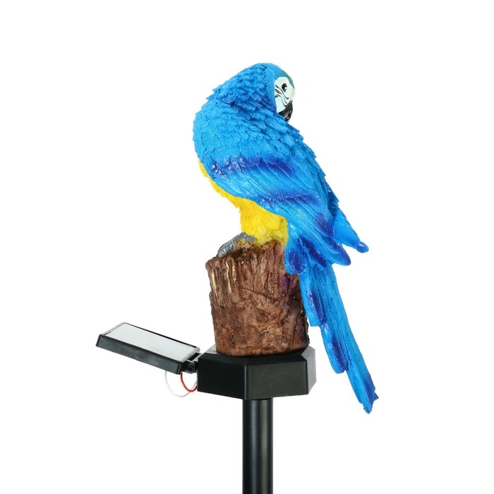 Садовый светильник на солнечной батарее &laquo;Синий Ара&raquo;, 45 см, 1 LED, свечение тёплое белое