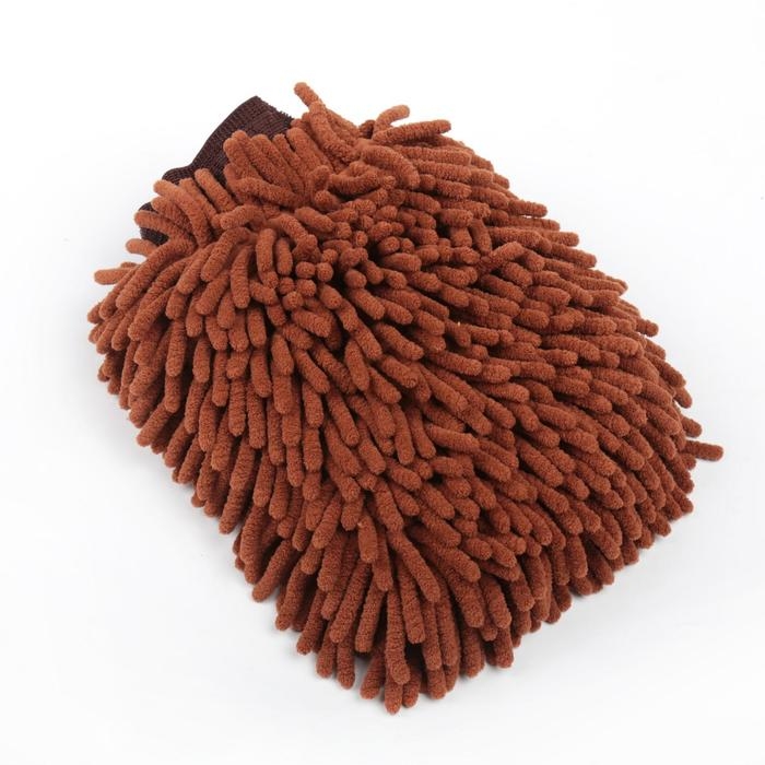 Варежка для мытья авто, микрофибра 24&times;19&times;4 см, микс
