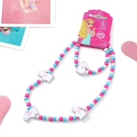 Набор детский &laquo;Выбражулька&raquo; 2 предмета: бусы, браслет, зайчишки, цветной