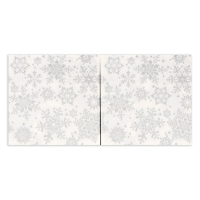 Новогодние салфетки бумажные Art Bouquet &laquo;Серебряные снежинки&raquo;, 2 слоя, 20х20 см, 250 шт.