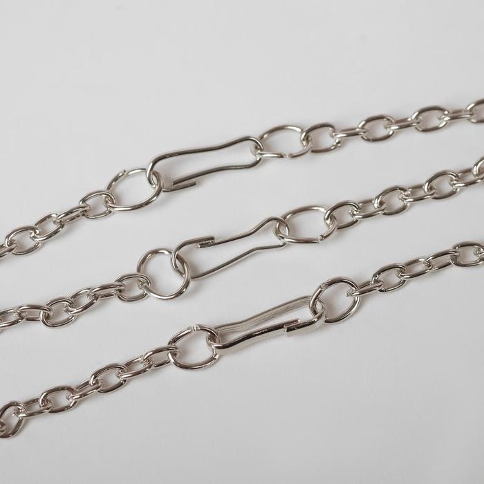 Кулоны &laquo;Неразлучники&raquo; три кольца, цвет серебро, 45 см