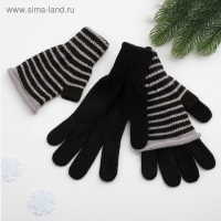 Перчатки женские, цвет чёрный, размер 18 Перчатки женские, цвет чёрный, размер 18