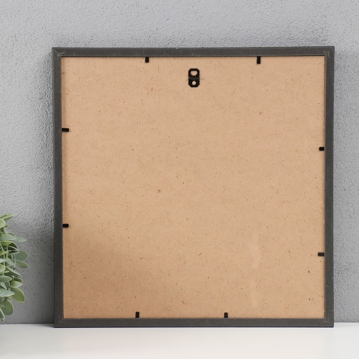 Фоторамка пластик "МИРАМ" 30х30 см, 636477-33, чёрный с серебром (пластиковый экран)