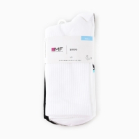 Набор мужских носков (3 пары), цвет белый/серый меланж/чёрный, размер 29-31