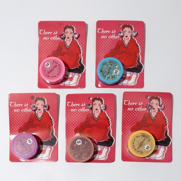 Набор 2 предмета: серьги, глиттер &laquo;Сердце&raquo;, цвет розовый в серебре, цвет глиттера МИКС