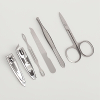 Набор маникюрный «Тренд», 6 предметов, в футляре, цвет чёрный Набор маникюрный «Тренд», 6 предметов, в футляре, цвет чёрный