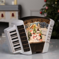 Фигура светодиодная «Семья снеговиков», 18.5х6.3х23 см, музыка, батарейки ААх3 (не в комплекте), USB, свечение тёплое белое Фигура светодиодная «Семья снеговиков», 18.5х6.3х23 см, музыка, батарейки ААх3 (не в комплекте), USB, свечение тёплое белое