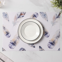 Салфетки сервировочные на стол Доляна &laquo;Легкость&raquo;, 4 шт, 30&times;45 см, цвет белый