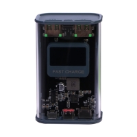 Внешний аккумулятор CRR-28, 10000 мАч, 2USB, 3А, дисплей, быстрая зарядка, серый Внешний аккумулятор CRR-28, 10000 мАч, 2USB, 3А, дисплей, быстрая зарядка, серый