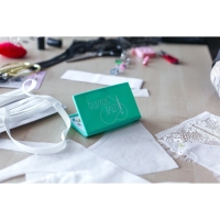 Игольница магнитная, 11 &times; 6,5 см, надпись МИКС, цвет бирюзовый