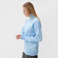 Джемпер вязаный женский MINAKU: Knitwear collection цвет голубой, р-р 46-48 Джемпер вязаный женский MINAKU: Knitwear collection цвет голубой, р-р 46-48