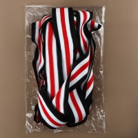 Тесьма трикотажная лампас 40 мм, 9,1 ± 0,5 м, цвет чёрный/белый/красный Тесьма трикотажная лампас 40 мм, 9,1 ± 0,5 м, цвет чёрный/белый/красный