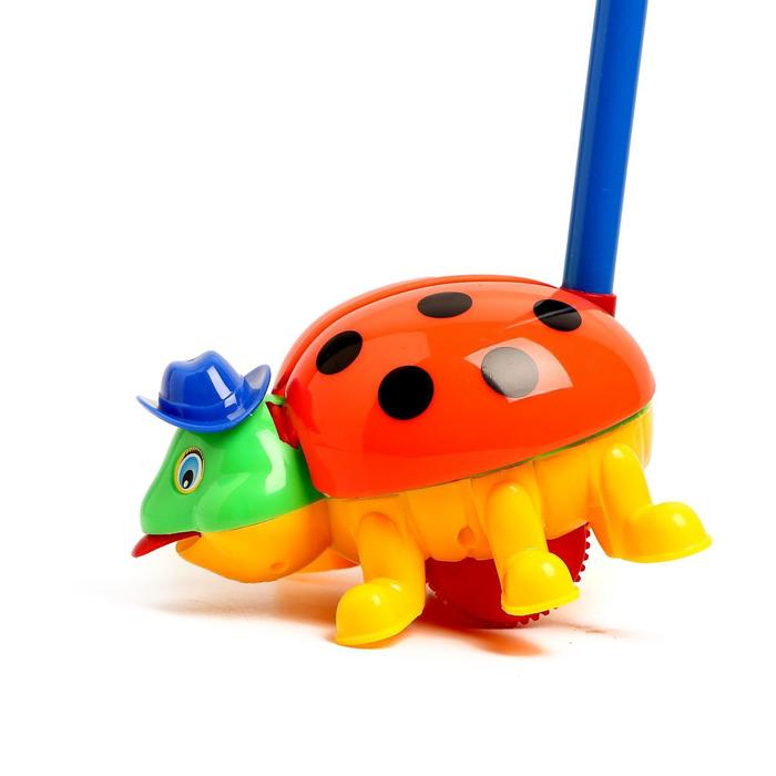 Каталка &laquo;Жучок&raquo;, на палочке, цвета МИКС