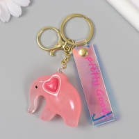 Брелок пластик с карабином, ремешком "Розовый слон" 2,5х5,3х4,5 см Брелок пластик с карабином, ремешком "Розовый слон" 2,5х5,3х4,5 см