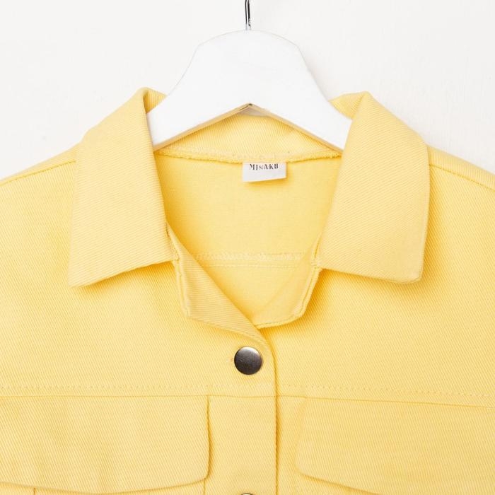 Жакет для девочки MINAKU: Casual collection KIDS, цвет лимонный, рост 110 см