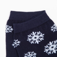 Носки женские &laquo;Мишка и снежинки&raquo; цвет синий, размер 23-25