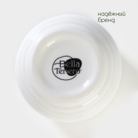 Ёмкость фарфоровая для мёда с ложкой BellaTenero, 300 мл, цвет белый