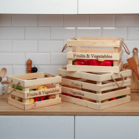 Ящик для овощей и фруктов, 29 × 23 × 19 см, деревянный, Greengo Ящик для овощей и фруктов, 29 × 23 × 19 см, деревянный, Greengo