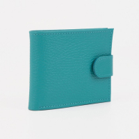 Кошелёк женский на кнопке, цвет бирюзовый