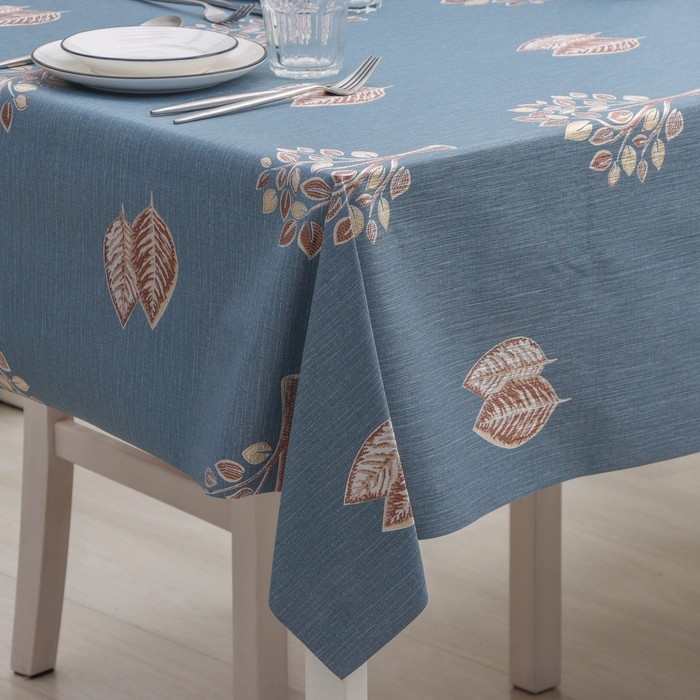 Клеёнка на стол &laquo;Листва&raquo;, на тканевой основе, рулон 20 метров, ширина 137 см