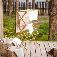 Сушилка для белья SL Home &laquo;Альберо&raquo;, напольная, складная, бамбук, 63,5&times;36,5&times;106,5 см