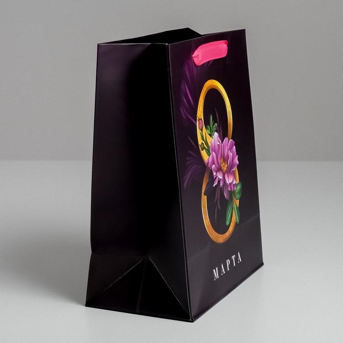 Пакет подарочный ламинированный вертикальный, упаковка, &laquo;8 Марта&raquo;, MS 18 х 23 х 10 см