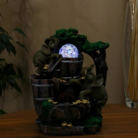 Фонтан настольный &laquo;Слоны с монетами&raquo;, 19&times;28 см, с подсветкой