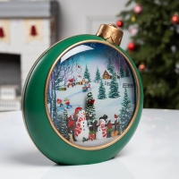 Фигура светодиодная &laquo;Зимнее сияние&raquo;, 20.9х21.3х8.5 см, музыка, батарейки ААх3 (не в комплекте), USB, свечение тёплое белое