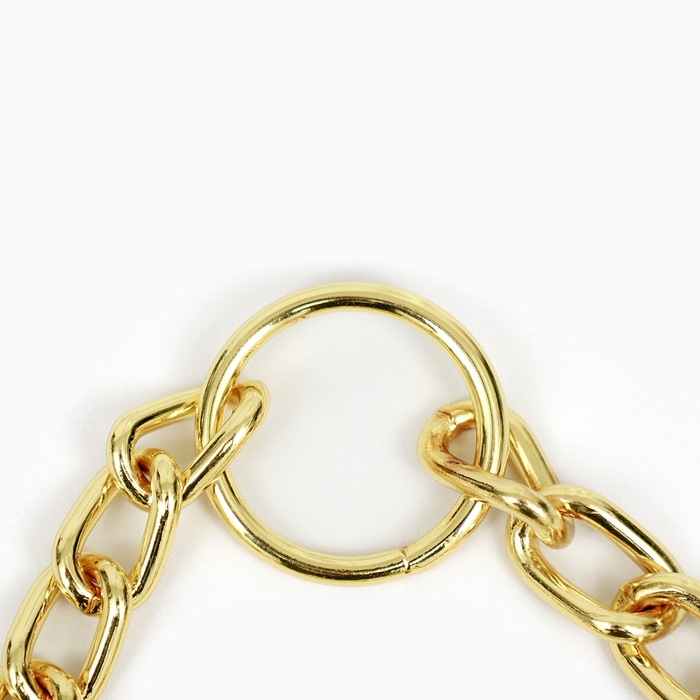 Ошейник - полуудавка металлический двухрядный, 40 см, толщина проволоки 2 мм, золотистый