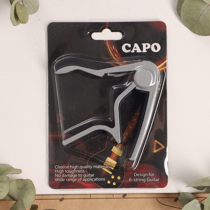 Каподастр для гитары Music Life, серебристый Каподастр для гитары Music Life, серебристый