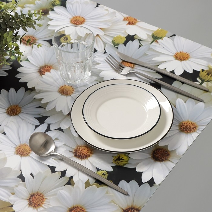 Салфетка сервировочная на стол &laquo;Ромашки&raquo;, 60&times;90 см