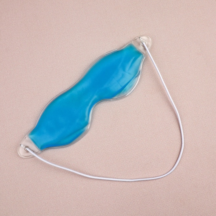 Гелевая маска для области вокруг глаз, 18,5 &times; 5 см, цвет голубой