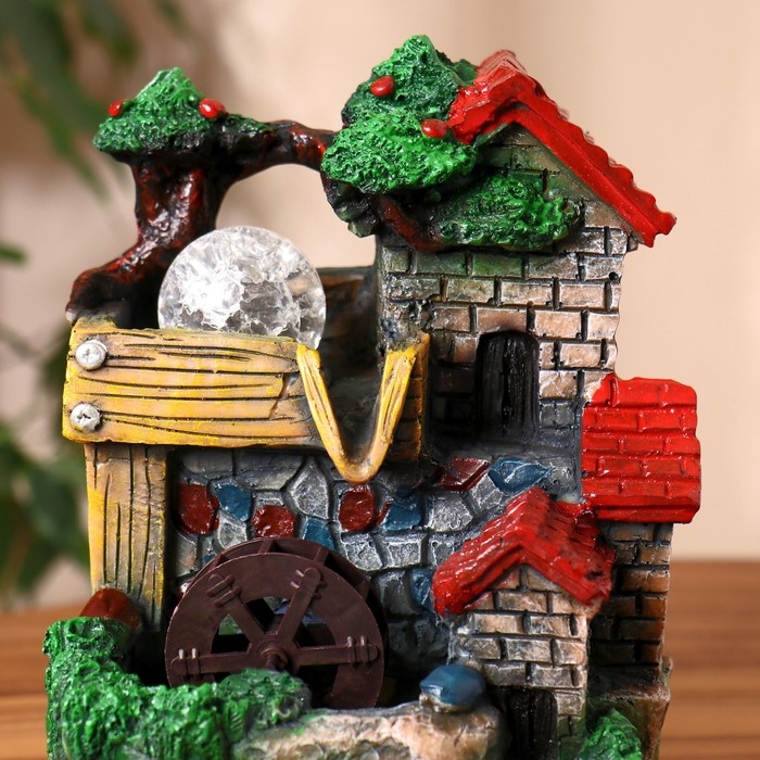 Фонтан Фонтан "Домик в лесу" 13х14,5х19,5 см (с подсветкой)