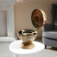 Глобус бар декоративный "Карта странника" белый 38х33х48 см