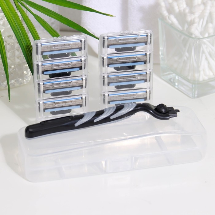 Станок бритвенный и 8 сменных кассет, подходит для gillette mach 3 Станок бритвенный и 8 сменных кассет, подходит для gillette mach 3