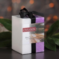 Свеча куб 5х7,5см, "Кристаллический узор", корица Свеча куб 5х7,5см, "Кристаллический узор", корица