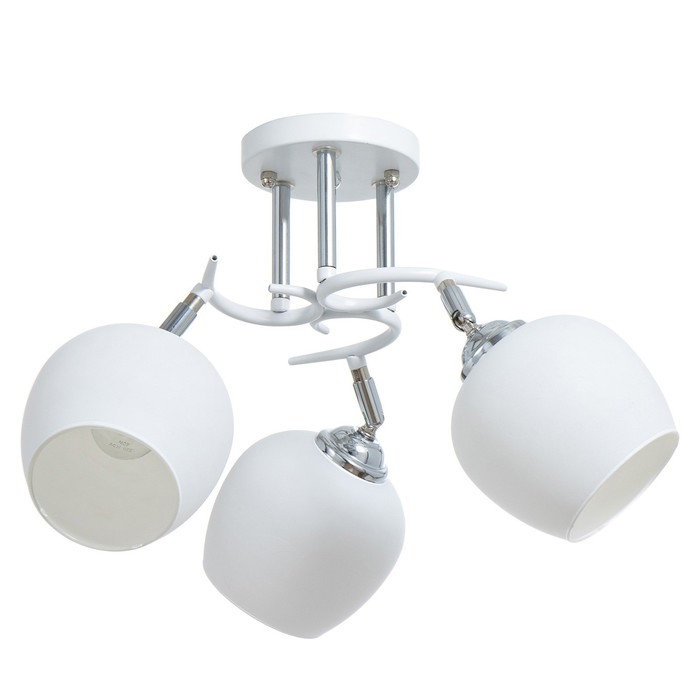 Люстра "Ава" 3хЕ27 40Вт бело-хромовый 50х50х27 см BayerLux