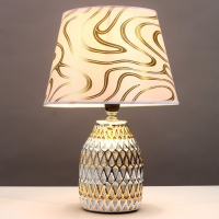 Настольная лампа 16788/1 E14 40Вт серебристо-золотой 20x20x30 см RISALUX