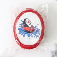 Мочалка для тела «Пингвин», 11×14 см, цвет микс Мочалка для тела «Пингвин», 11×14 см, цвет микс