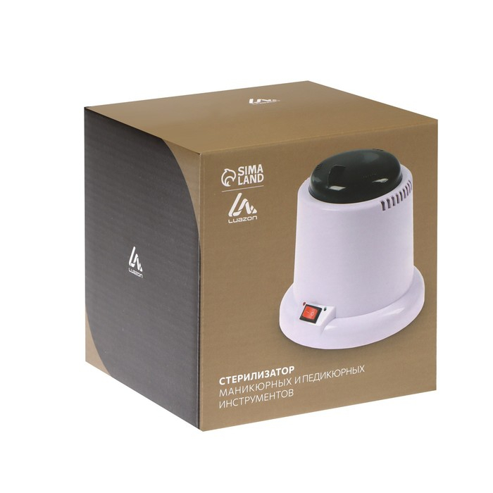 Стерилизатор Luazon LGS-05, для маникюрных инструментов, 100 Вт, до 250 &deg;C, белый