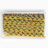 Тесьма &laquo;Уголки&raquo;, ширина 2 см., намотка 25 м., цвет жёлтый