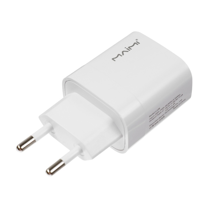 Сетевое зарядное устройство Maimi C106, Type-C, 3 А, 20 Вт, PD, белое