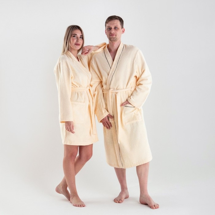 Халат махровый женский Этель "Жена любимая" размер 46-48, 100% хлопок