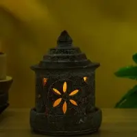 Подсвечник терракота &laquo;Фонарь&raquo;, 14.5&times;14.5&times;21 см