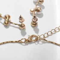 Набор 2 предмета: серьги, колье &laquo;Изумление&raquo; ветвь, цвет белый в золоте, 42 см