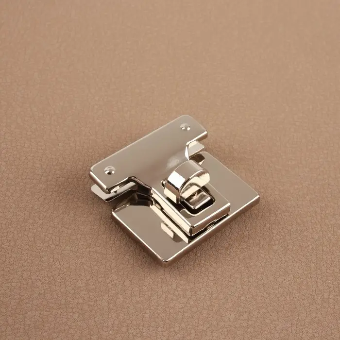 Застёжка для сумки, 3.3&times;3.3 см, цвет серебряный