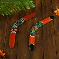 Сувенир бумеранг "Цветной узор"  40х6х0,7 см