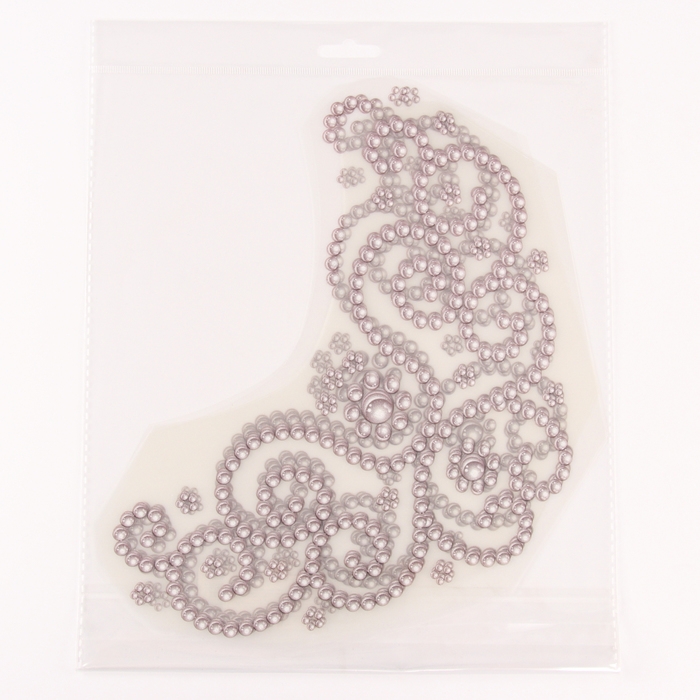 Термотрансфер на кокошник, бусины жемчуг, 31 х 22,5 см, набор 5 шт.